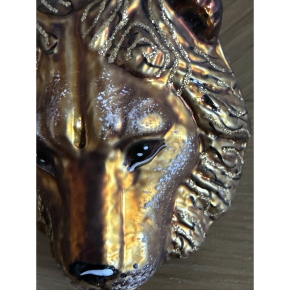 Lion Head Christmas Ornament - Mini By Slavic Treasures Poland - Picture 2 of 6